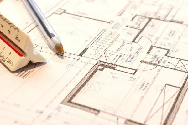Image of architect Worthing drawings